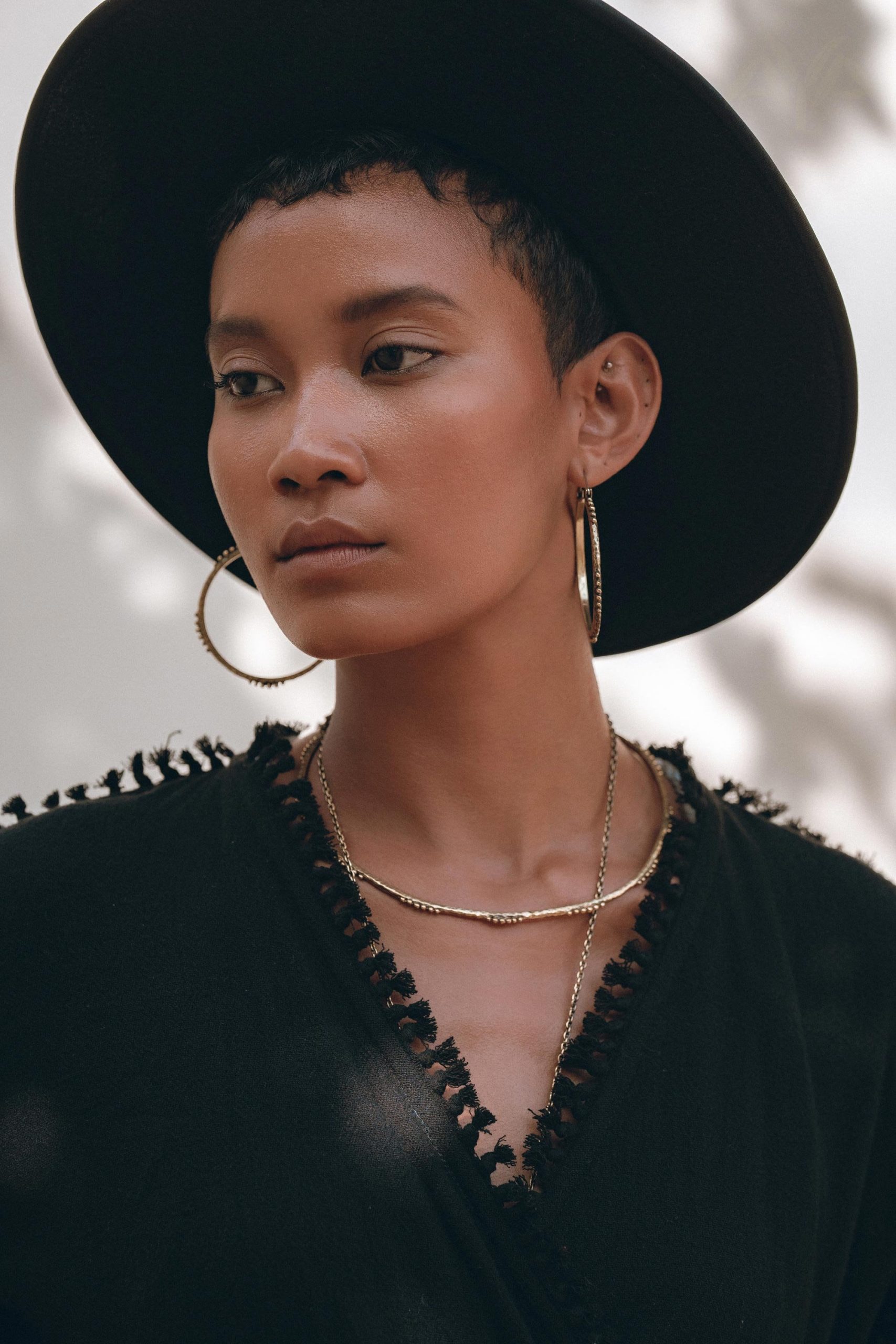 Black Bell Sleeve Wrap Kimono Top Bohemian Summer