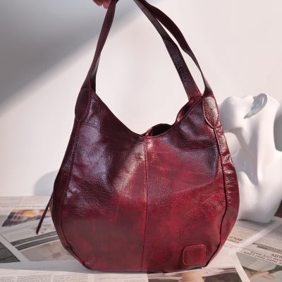 Soft Leather Tote Bag Women Large Capacity Shoulder