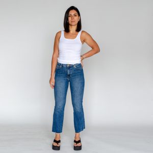 Wide Leg High Rise Vintage Flare Jeans For