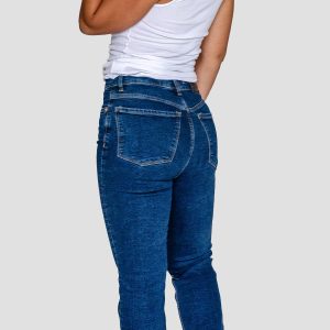 High Waist Mini Flare Anklegrazer Jeans
