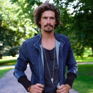 Long Denim Nehru Jacket: Avantgarde Designer Coat With