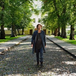 Long Denim Nehru Jacket: Avantgarde Designer Coat With