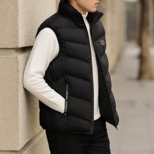 Men’s Puffer Winter Warm Sleeveless Vest Lightweight Windbreaker